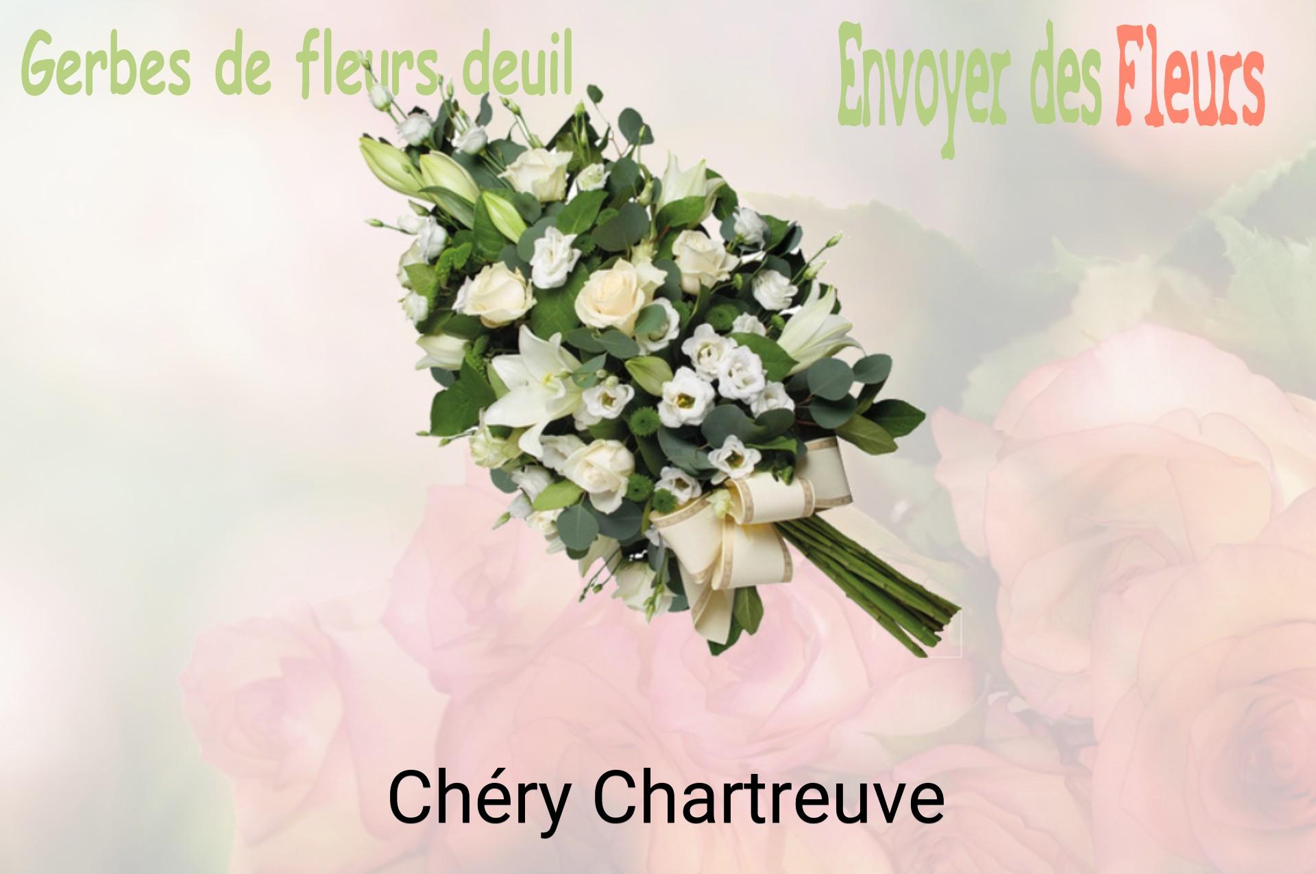 Gerbe de fleurs de deuil livrée à Chéry-Chartreuve